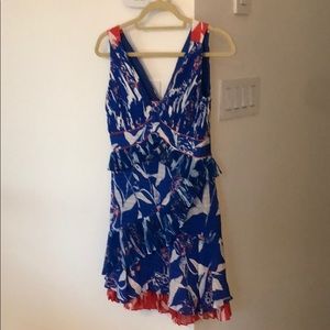 Tanya Taylor cobalt floral dress